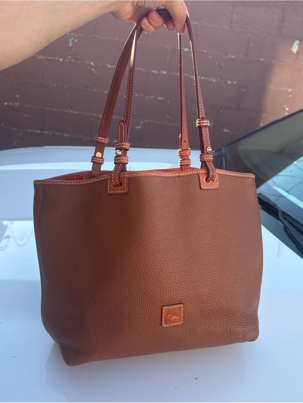Dooney & Bourke Chestnut Brown Pebbled Leather Tote